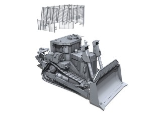 israeli armored d9r bulldozer Modello 3D