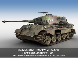 panzerkampfwagen vi - ausf b - tiger ii - 313 3D मॉडल