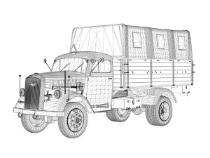 opel blitz - ambulance - sanabt30 3D Модель