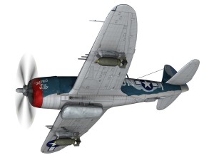 republic p-47 thunderbolt - ole miss lib Modello 3D