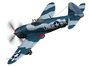 republic p-47 thunderbolt - ole miss lib 3D Model