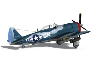 republic p-47 thunderbolt - ole miss lib Modello 3D