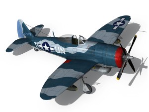 republic p-47 thunderbolt - ole miss lib Modello 3D