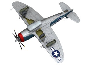 republic p-47 thunderbolt - ole miss lib Modello 3D