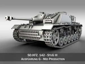 stug iii - ausf g - mid production 3D Model