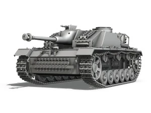 stug iii - ausf g - mid production 3D Model