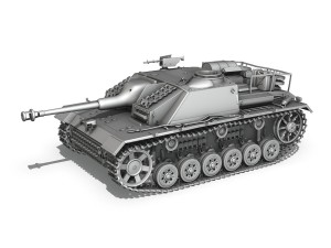 stug iii - ausf g - mid production Modello 3D