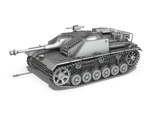 stug iii - ausf g - mid production 3D Model