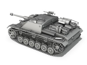 stug iii - ausf g - mid production Modello 3D