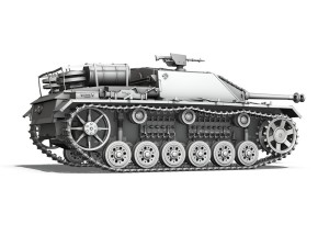 stug iii - ausf g - mid production Modello 3D
