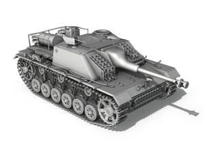 stug iii - ausf g - mid production Modello 3D
