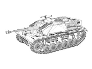 stug iii - ausf g - mid production Modello 3D