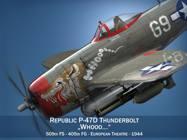 republic p-47d thunderbolt - whoo 3Dモデル .c4d .max .obj .3ds .fbx .stl .blend 