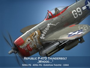 republic p-47d thunderbolt - whoo 3D Model