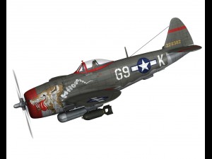 republic p-47d thunderbolt - whoo 3Dモデル