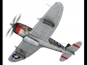 republic p-47d thunderbolt - whoo 3Dモデル