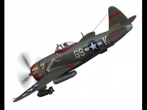 republic p-47d thunderbolt - whoo 3Dモデル