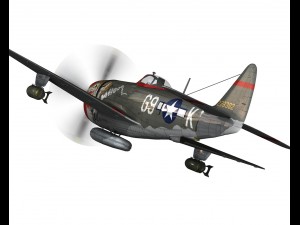 republic p-47d thunderbolt - whoo 3Dモデル