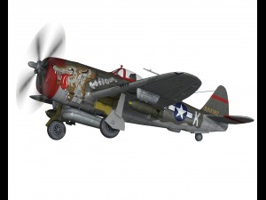 republic p-47d thunderbolt - whoo 3Dモデル