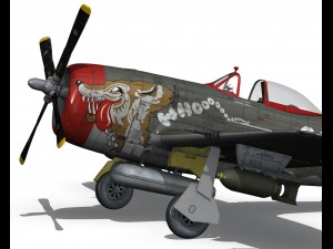 republic p-47d thunderbolt - whoo 3Dモデル
