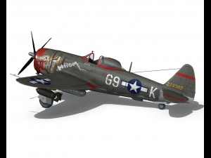 republic p-47d thunderbolt - whoo 3Dモデル
