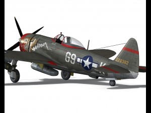 republic p-47d thunderbolt - whoo 3Dモデル