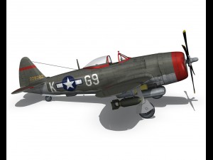 republic p-47d thunderbolt - whoo 3Dモデル