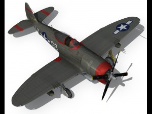 republic p-47d thunderbolt - whoo 3Dモデル