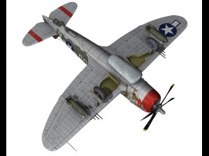 republic p-47d thunderbolt - whoo 3Dモデル