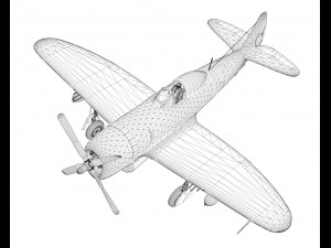 republic p-47d thunderbolt - whoo 3Dモデル