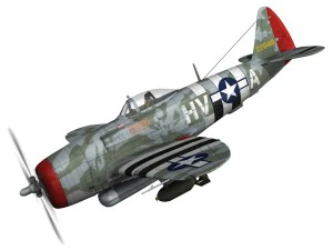 republic p-47d thunderbolt - hv-a - ltcol fsga 3D Model