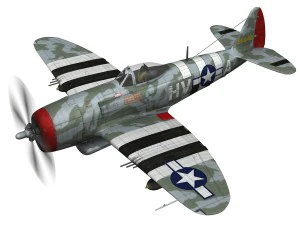 republic p-47d thunderbolt - hv-a - ltcol fsga 3D Model