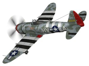 republic p-47d thunderbolt - hv-a - ltcol fsga 3D Model