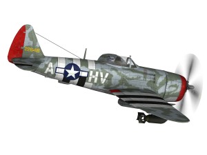 republic p-47d thunderbolt - hv-a - ltcol fsga Modello 3D