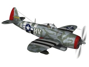republic p-47d thunderbolt - hv-a - ltcol fsga Modello 3D