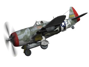 republic p-47d thunderbolt - hv-a - ltcol fsga Modello 3D