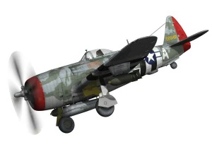 republic p-47d thunderbolt - hv-a - ltcol fsga 3D Model