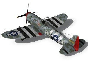 republic p-47d thunderbolt - hv-a - ltcol fsga Modello 3D