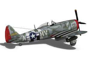 republic p-47d thunderbolt - hv-a - ltcol fsga Modello 3D