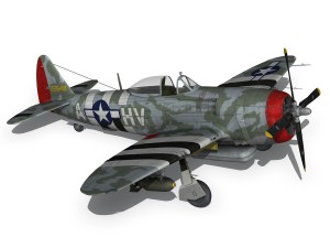 republic p-47d thunderbolt - hv-a - ltcol fsga Modello 3D