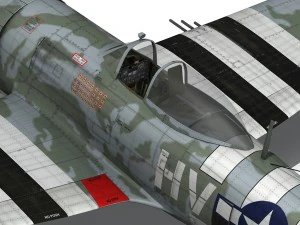 republic p-47d thunderbolt - hv-a - ltcol fsga 3D Model