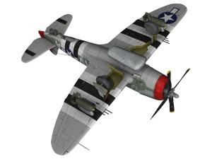 republic p-47d thunderbolt - hv-a - ltcol fsga Modello 3D