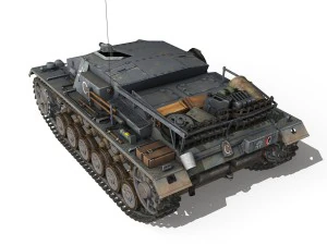 stug iii - ausf d - stug abt 189 3D Model