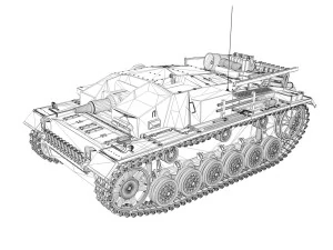 stug iii - ausf d - stug abt 189 3D Model