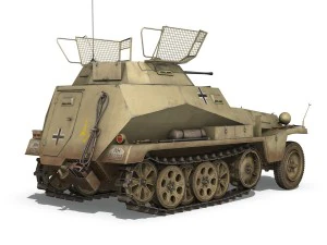 sdkfz 250 - reconnaissance halftruck - 23 pzdiv 3D Model