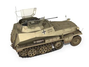 sdkfz 250 - reconnaissance halftruck - 23 pzdiv 3D Model