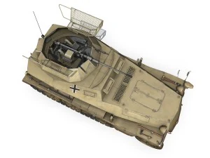 sdkfz 250 - reconnaissance halftruck - 23 pzdiv 3D Model