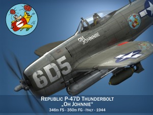 republic p-47 thunderbolt - oh johnnie 3D Model