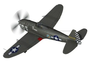 republic p-47 thunderbolt - oh johnnie 3D Model