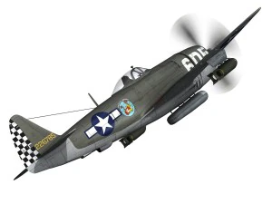 republic p-47 thunderbolt - oh johnnie 3D Model